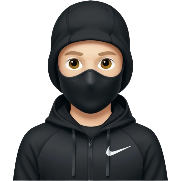 White person wearing a Nike Tex with hood and ski mask co all black and https://encrypted-tbn0.gstatic.com/images?q=tbn:ANd9GcTQEV3H5Fpq8Dp-ki2RTwgbdHqMsKZzDtarA9ywqiFzKVKjxdLc5Fq9yDOax7-XC4trueI2pFuItpqM_TVrGODdDG5la_rbm9lB8utSLKXm&s=10 emoji