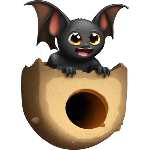 Bat in hole emoji