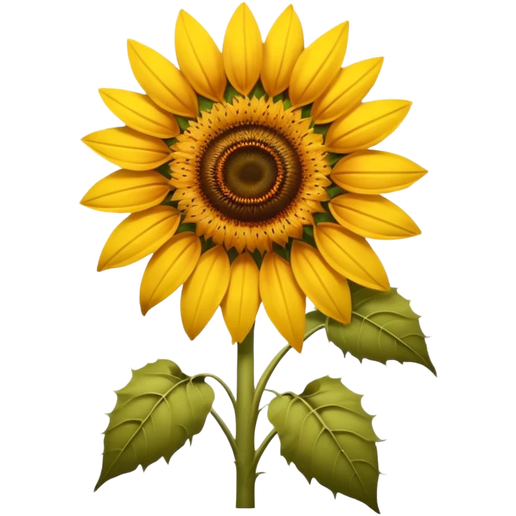 sunflower emoji with some petals wilting and drooping, showing signs of fading and decay, still recognizable as sunflower emoji