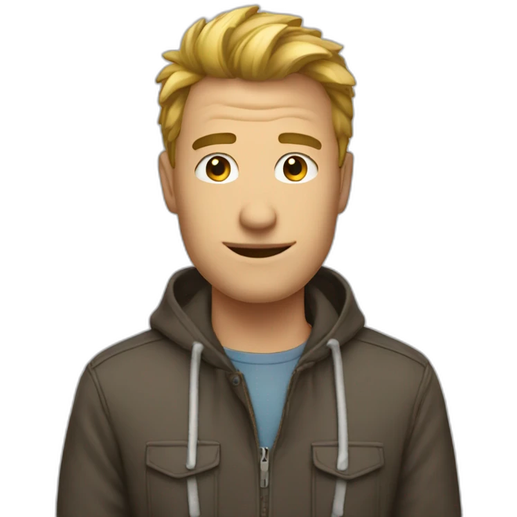 Guy with large foopa emoji