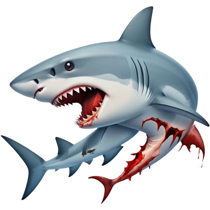 Shark eating human leg emoji