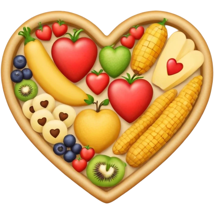 an emoji based on the words food and heart emoji