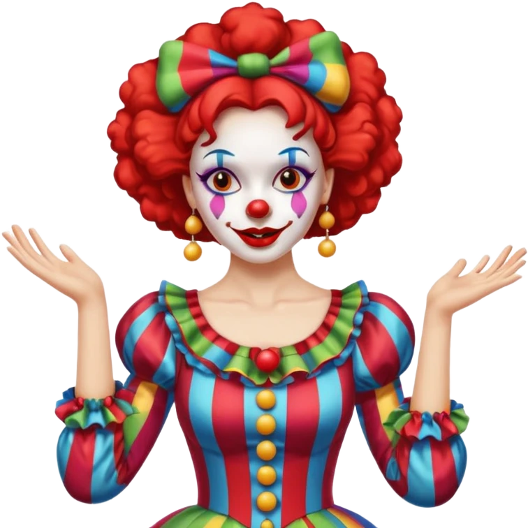 dancing woman clown emoji