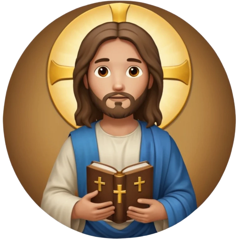 Jesus with bible circle avatar emoji