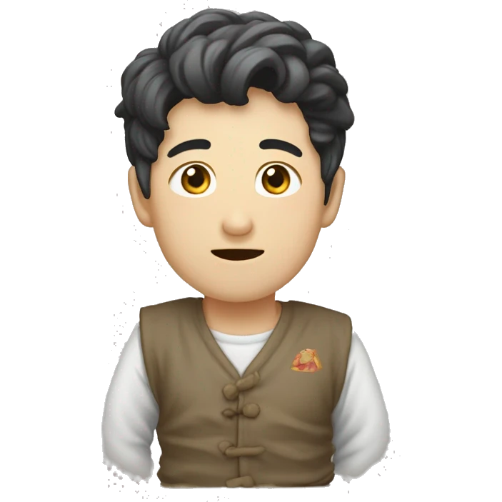 사격하는 사람의 모습. 검정색 이모지 emoji