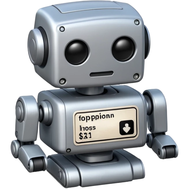 pricelabel on robot  emoji
