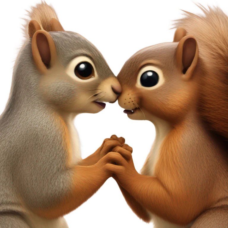 Squirrel kiss emoji