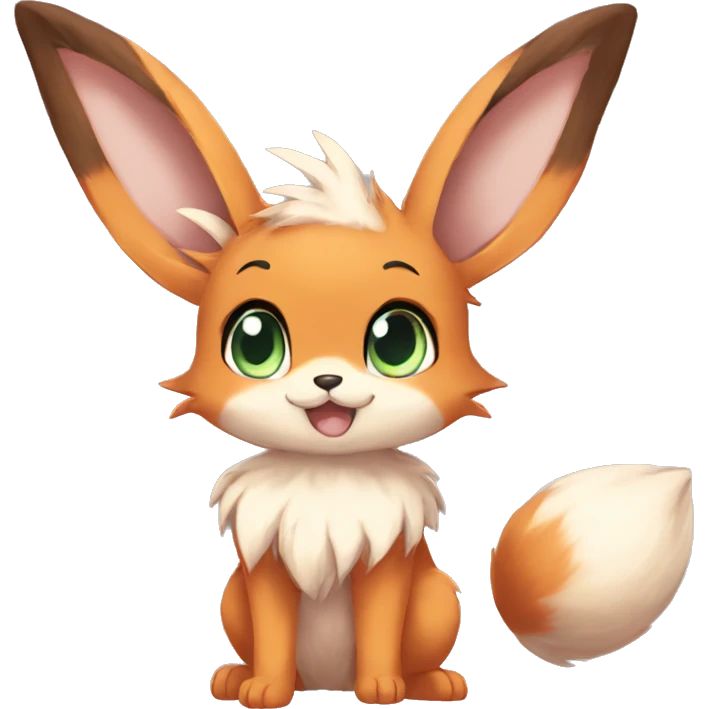 Anthro Sona Fakemon Bunny-Eevee-Fox Full Body emoji