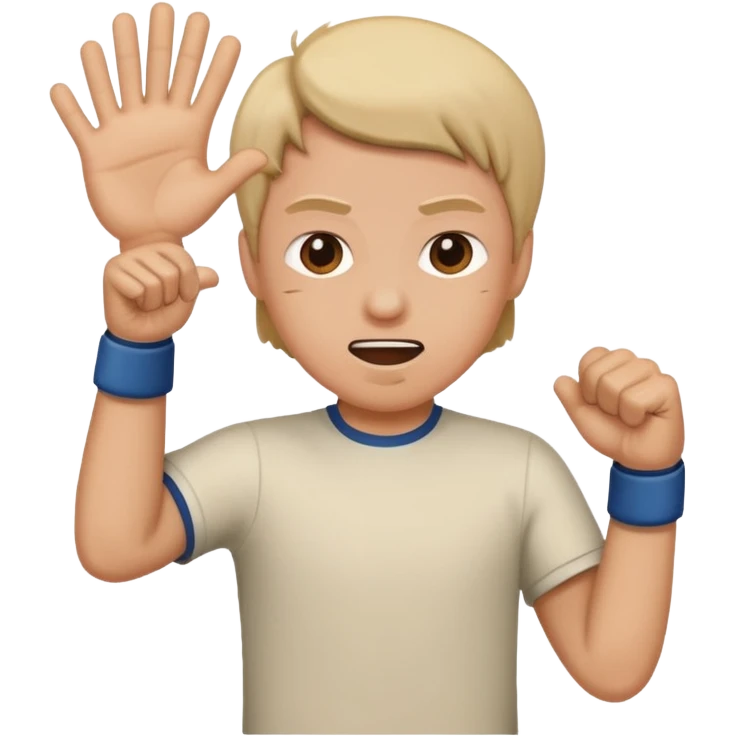 L emoticon deve  tirare uno schiaffo al rovescio  emoji