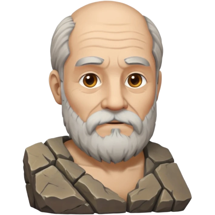 Ancient  man  with sculpture emoji