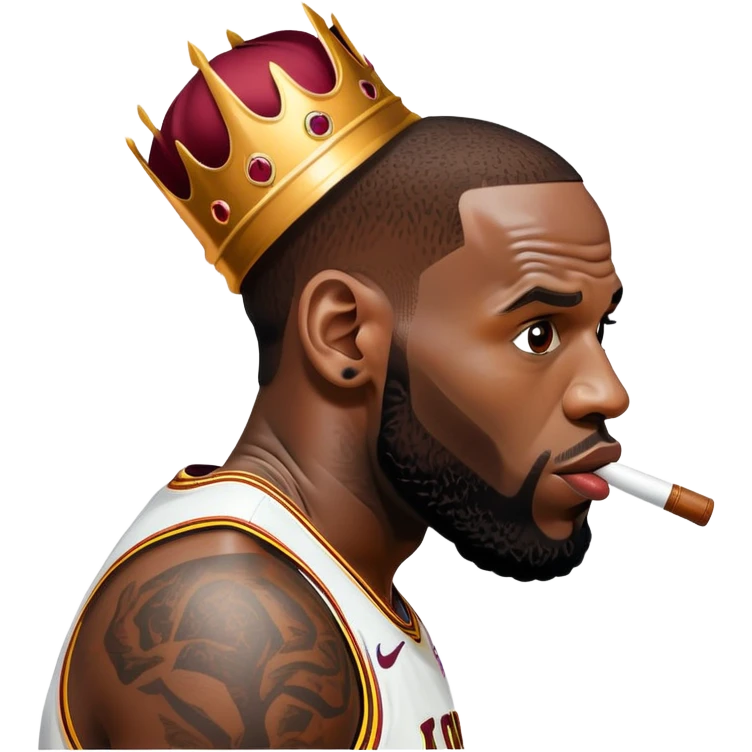 LeBron James kiss LeBron James emoji