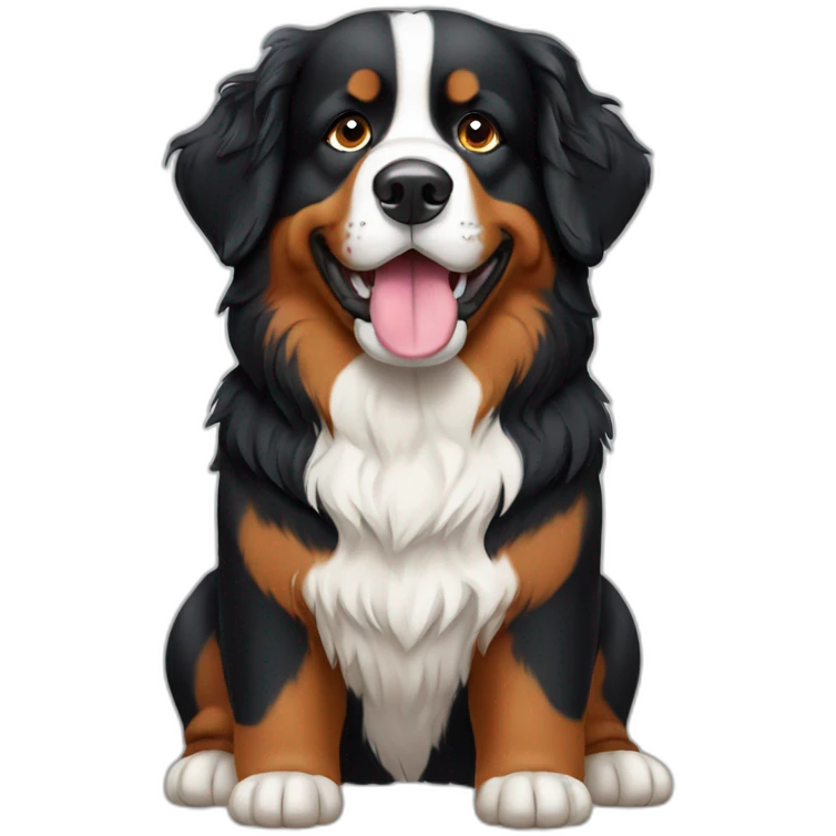 Bernese Mountain Dog Head emoji
