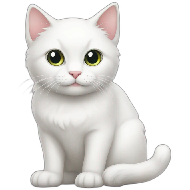 a white cat emoji