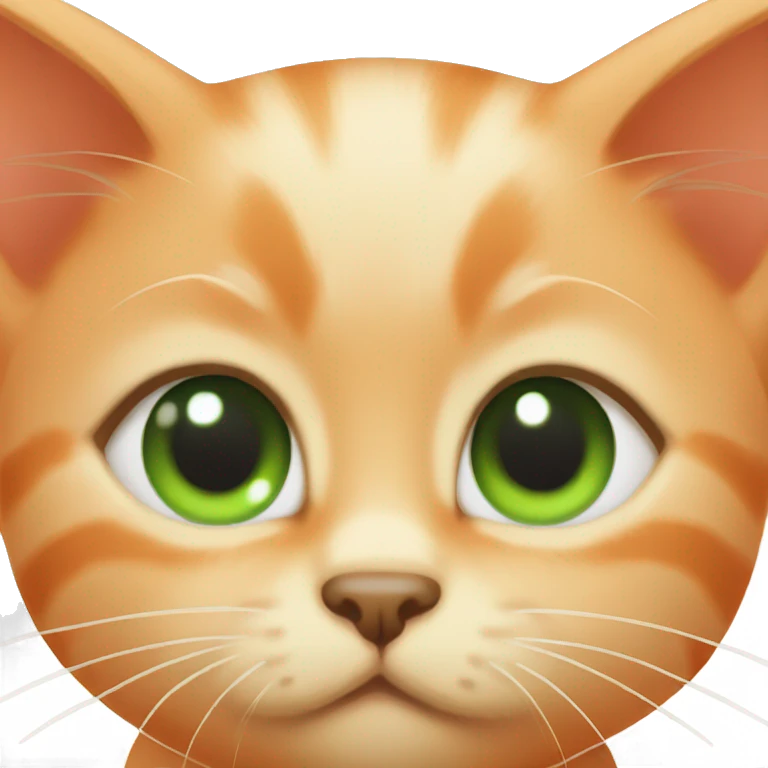 orange kitten with green eyes emoji