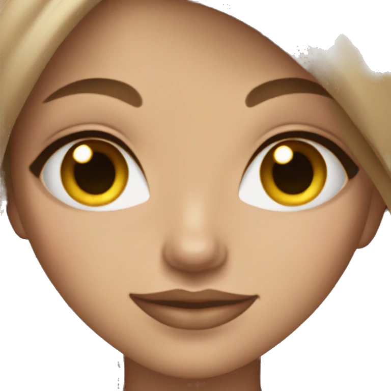 Glamorous gorgeous girl with light brown hair emoji