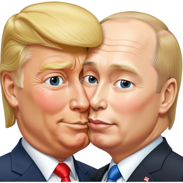 putin kissing trump emoji