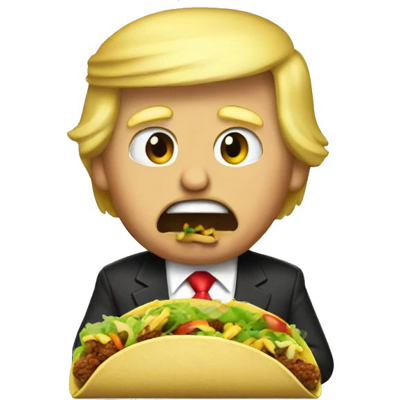 Donald trump eating tacos emoji