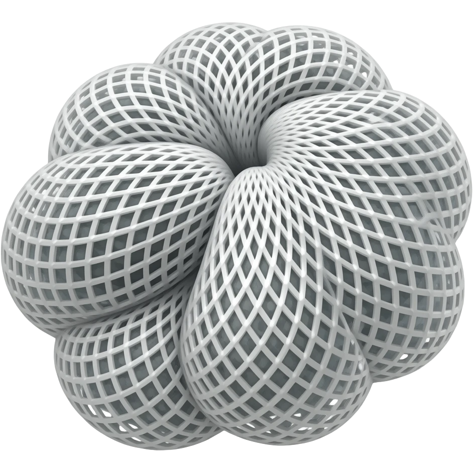 A minimalist grey net-style sponge, 'Hybrid Mesh' concept, professional kitchen cleaning tool emoji. emoji