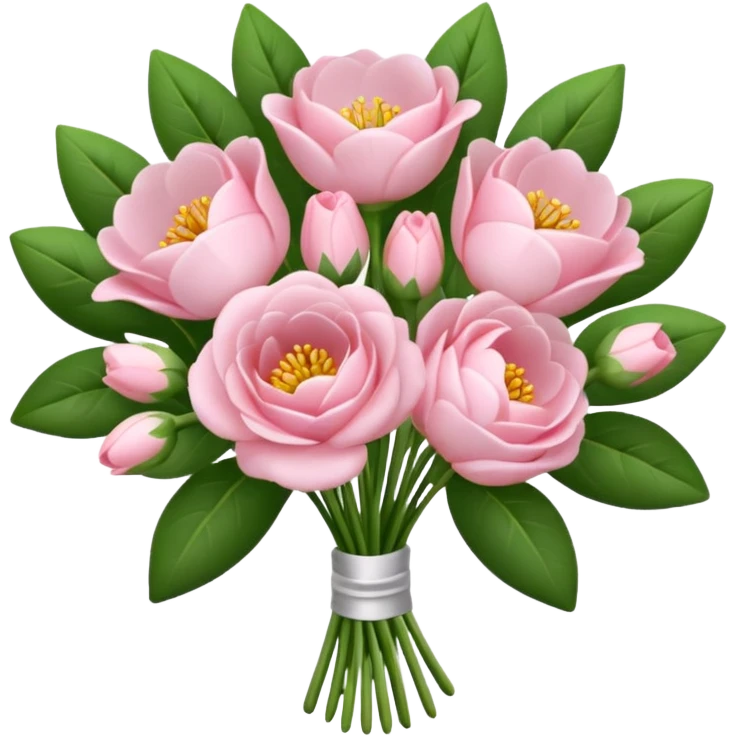 soft pink bouquet emoji