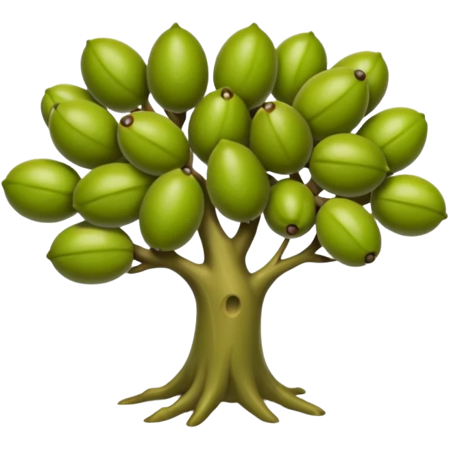 Una rama alargada de olivo con varias aceitunas verdes emoji