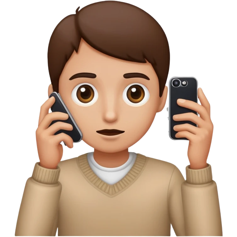A person who saw something weird taking a picture of it emoji