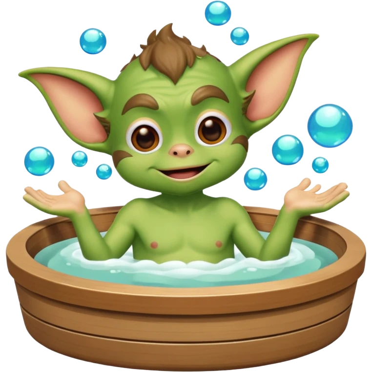 Gremlin at the spa emoji