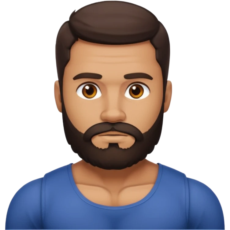 muscular bearded man emoji