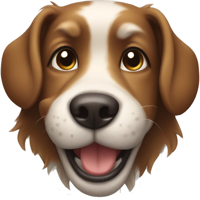 Dog smiles  emoji