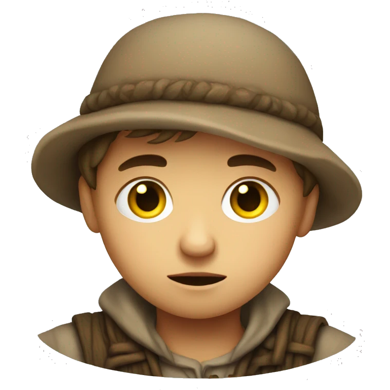 Sad European peasant child emoji