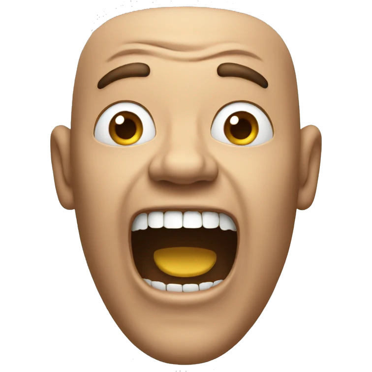 a man screaming emoji
