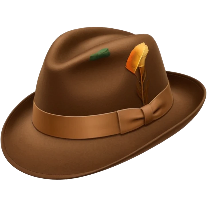 fedora, isolated, transparent background emoji