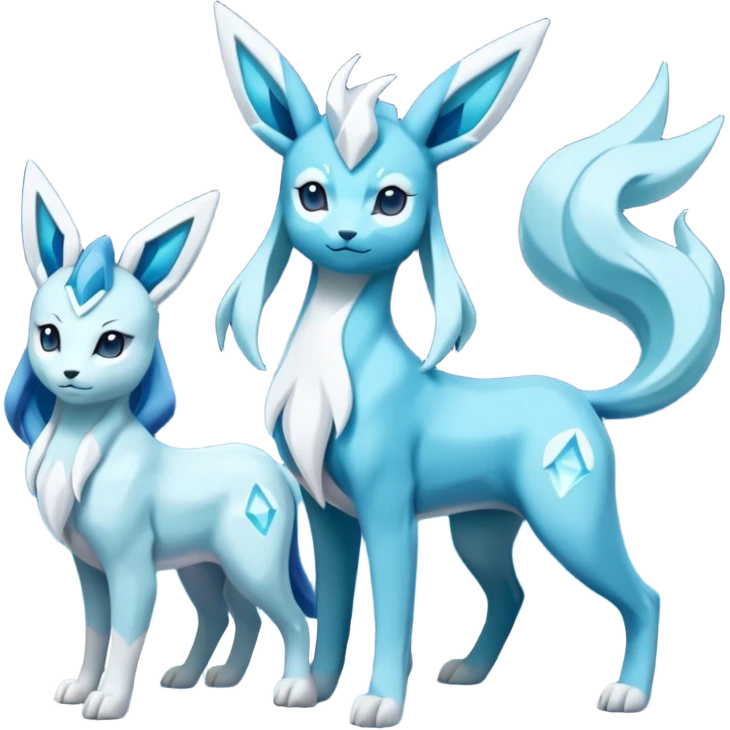Suicune-Glaceon-Amaura-Pokémon (full body) emoji