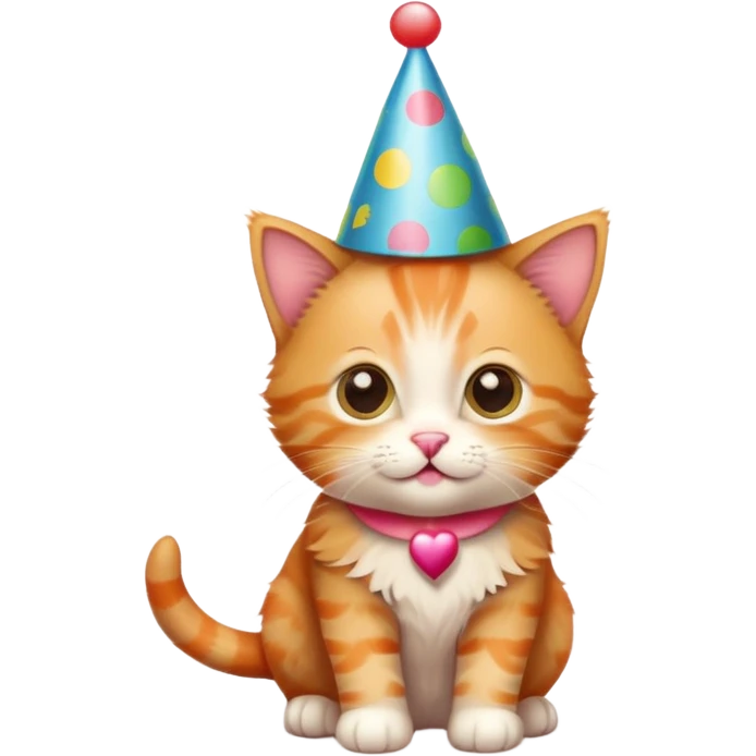 Ginger kitten birthday emoji