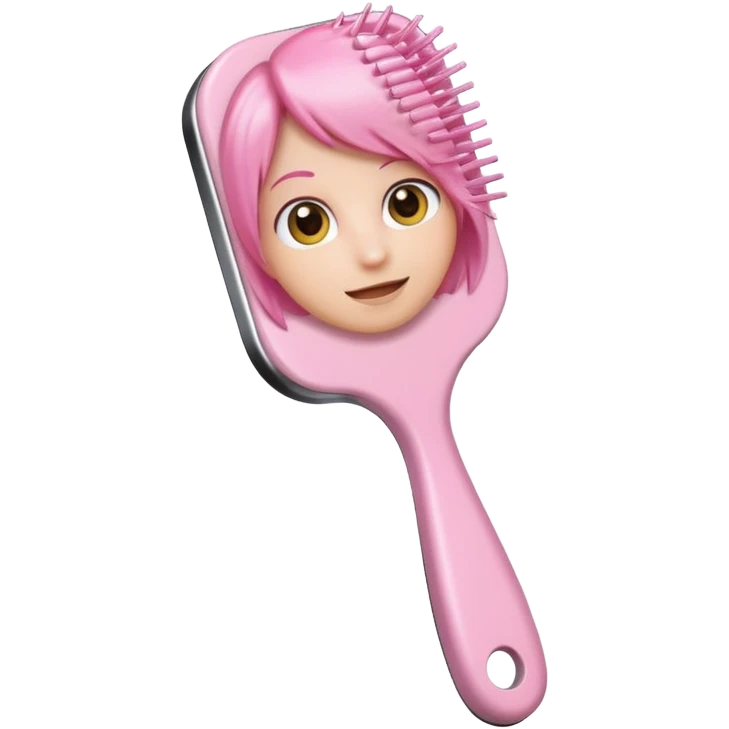 light pink hairbrush apple emoji style variation 2 emoji