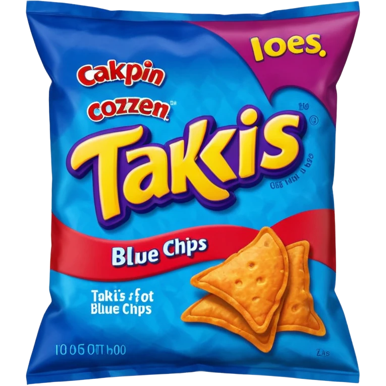 takis blue chips bag
 emoji
