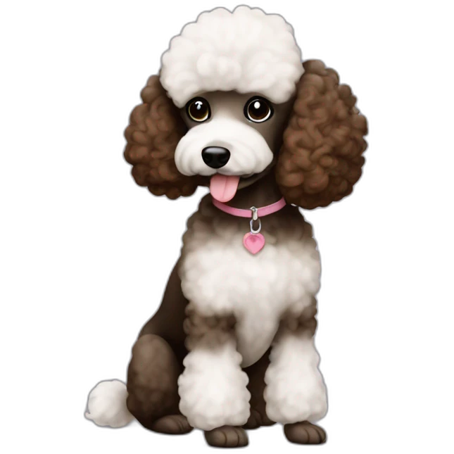 poodle black brown emoji
