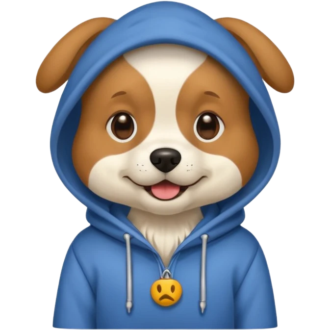dog wearing hoodie emoji