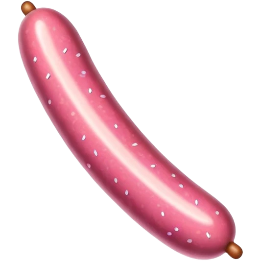 pink glittery sausage emoji