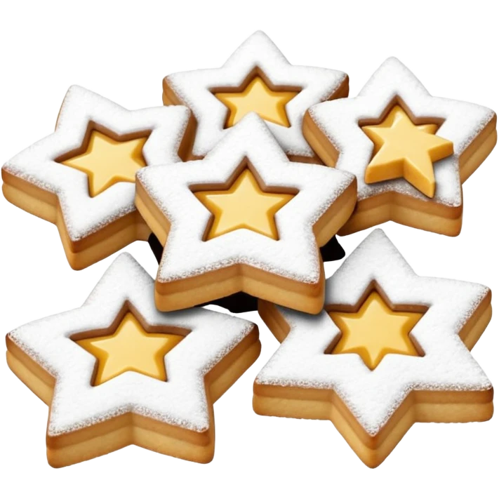 Linzer cookies with a star in the center emoji
