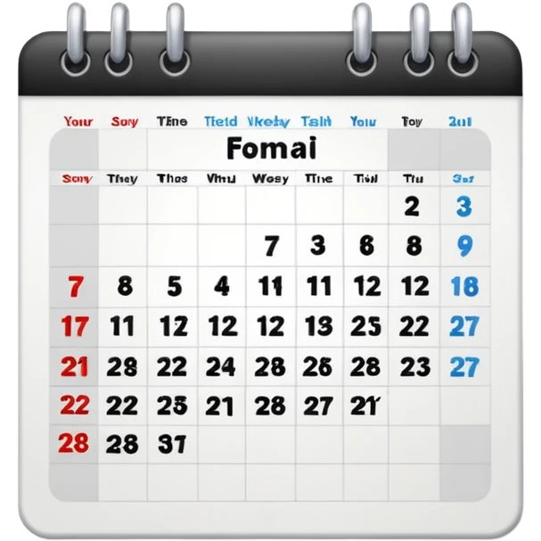 CALENDAR WEEKEND emoji