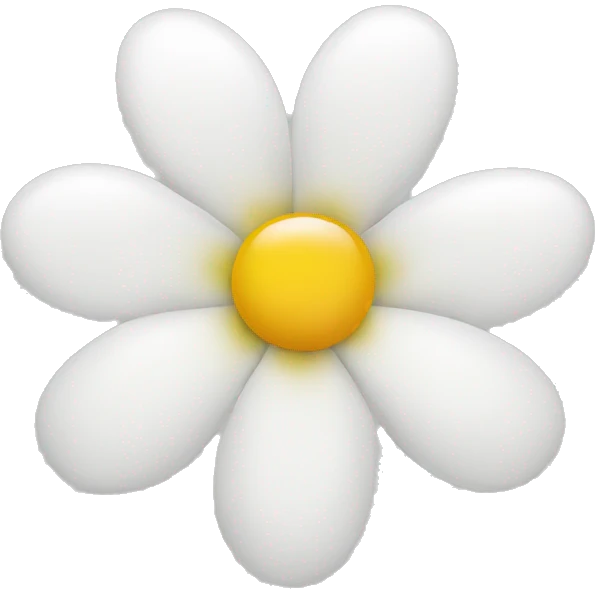 White flower with eleven petals emoji