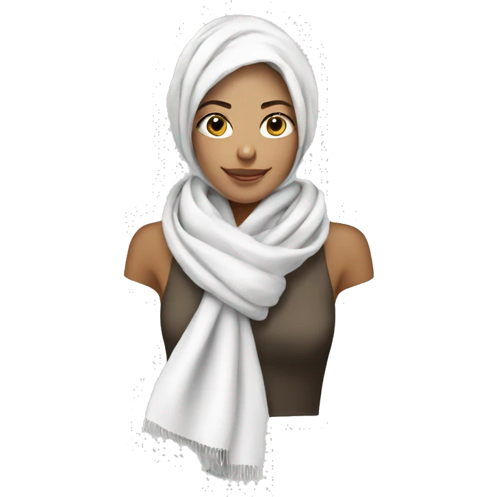 scarf white flattering emoji