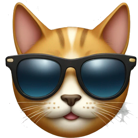 Cat with sunglasses emoji