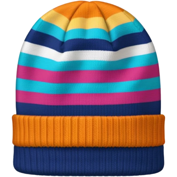 horizontal striped beanie emoji