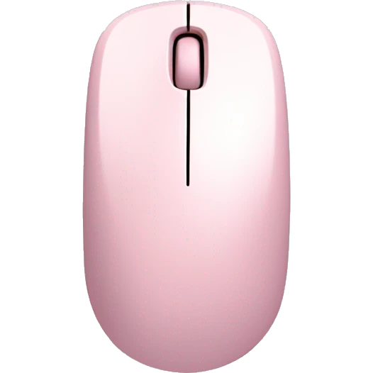 Pastel pink computer mouse emoji