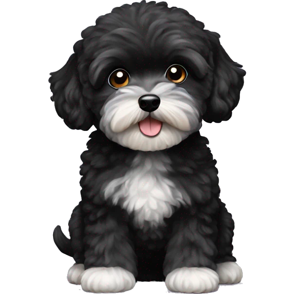 Black Maltipoo  emoji