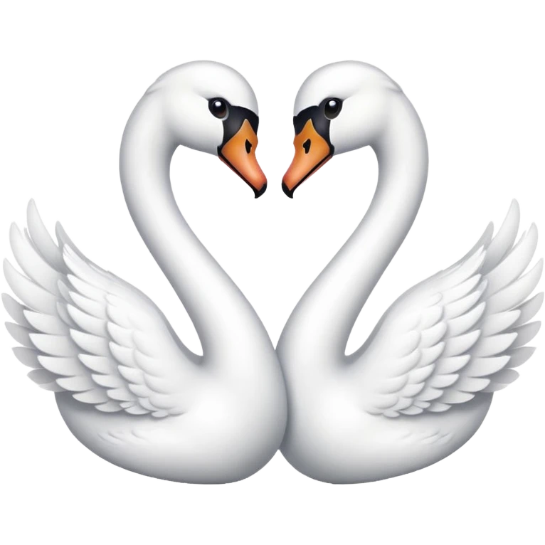 Two swan making a heart 💗 emoji emoji