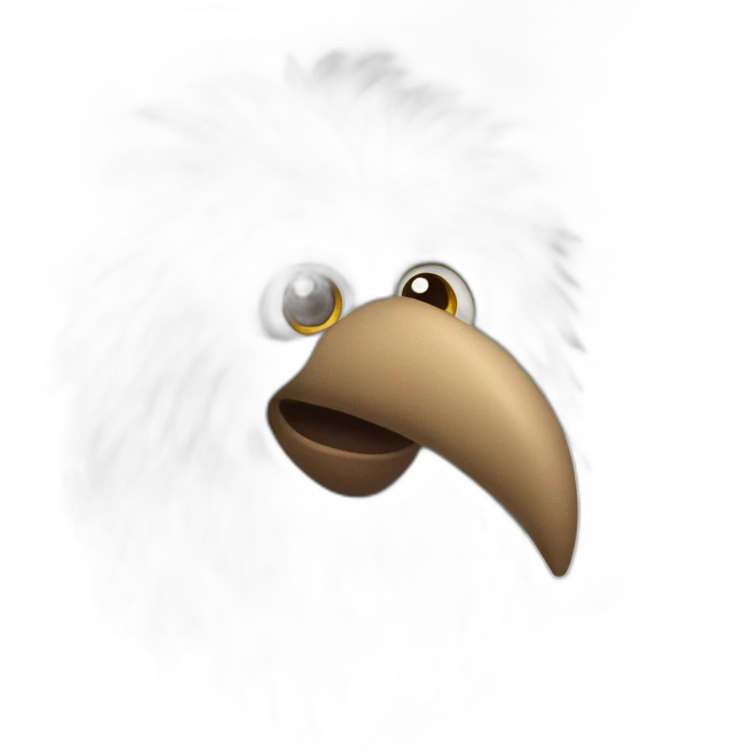 yetti bird wuth long nose emoji