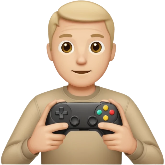 Homme qui joue à la console emoji