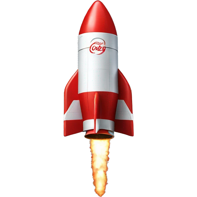Coke bottle rocket ship emoji